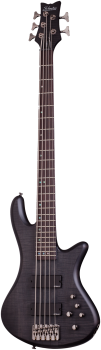 SCHECTER Bassgitarre, Stiletto Studio-5, See-Thru Black Satin