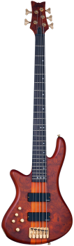 SCHECTER Electric Bass Guitar, Stiletto Studio -5, Honey Satin, Lefthand