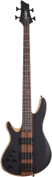 SCHECTER Electric Bass Guitar, Charles Berthoud CB-4, See-Thru Black Satin, Lefthand