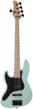 SCHECTER Electric Bass Guitar, J-5 Maple, Seafoam Green, Lefthand
