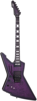 SCHECTER Electric Guitar, E-1 FR-S Special Edition, Trans Purple Burst, Lefthand