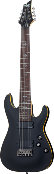 SCHECTER E-Gitarre, Demon 8, Aged Black Satin