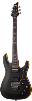 SCHECTER Electric Guitar, Demon-6 FR S, Aged Black Satin