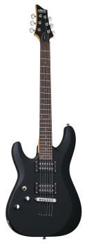 SCHECTER E-Gitarre, C-6 Deluxe, Satin Black, Linkshänder