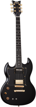 SCHECTER Electric Guitar, Sign. Zacky Vengeance ZV H6LLYW66D-S, Black, Linkshänder