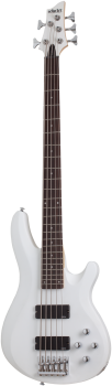 SCHECTER Bassgitarre, C-5 Deluxe, Satin White
