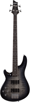 SCHECTER Bassgitarre, C-4 Plus, Charcoal Burst, Linkshänder