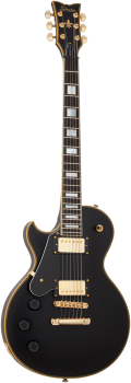 SCHECTER E-Gitarre, Custom Solo-II, Aged Black Satin, Linkshänder