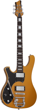 SCHECTER Electric Guitar, Stargazer-6 Vibrato, Metallic Gold, Lefthand