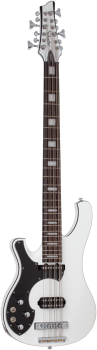 SCHECTER Electric Bass Guitar, Stargazer-12 Bass, Gloss White, Lefthand