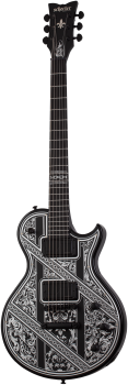 SCHECTER Electric Guitar, Solo-II Pryzm Palladium, Gloss Black