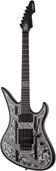 SCHECTER Electric Guitar, Avenger FR Pryzm Palladium, Gloss Black