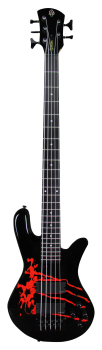 SPECTOR Bassgitarre, Korean Artist, Alex Webster, 5-Saiter, Black Gloss/Drip