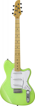 IBANEZ Yvette Young Signature E-Guitar 6 String - Slime Green Sparkle + Special Sticker YY10-SGS