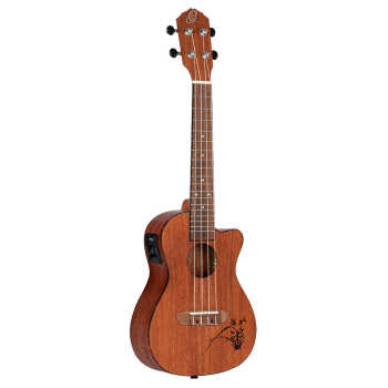 ORTEGA Bonfire Series Preamp Concert Ukulele 4 String - Sapele Natural RU5MM-CE