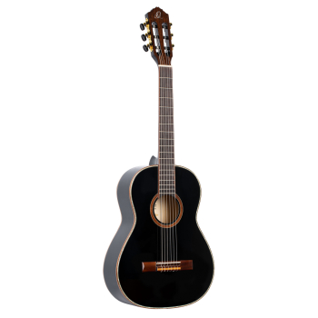 ORTEGA Family Series 3/4 Classical Guitar 6 String - Spruce / Mahogany Black + Gig Bag R221BK-3/4