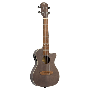 ORTEGA Earth Series Concert Preamp Ukulele 4 String - Okoume Coal Black  RUCOAL-CE