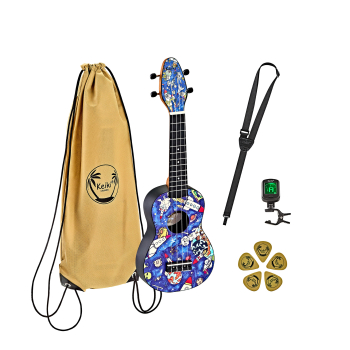 KEIKI K2 Series Soprano Ukulele Set - Agathis / ABS Spaceman K2-SP