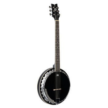 ORTEGA Raven Series Banjo 6 String - Mahogany Black + Bag OBJ350/6-SBK