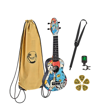 KEIKI K2 Series Soprano Ukulele Set - Agathis / ABS Samurai K2-SR