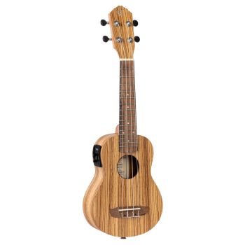 ORTEGA Timber Series Soprano Preamp Ukulele 4 String - Zebrawood Natural + Bag RFU10ZE