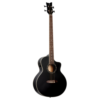 ORTEGA Deep Series 7 Medium Scale Acoustic Bass 4 String - Spruce / Mahogany Satin Black D7CE-SBK-4