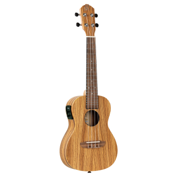 ORTEGA Timber Series Concert Preamp Ukulele 4 String - Zebrawood Natural + Bag RFU11ZE