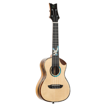 ORTEGA The Private Room Series Concert Ukulele 4 String - Spruce / White Ebony Natural + Bag EAGLESUITE-U