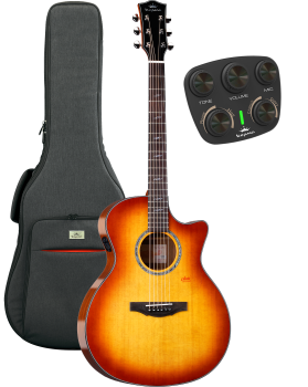 SOLID TOP SERIES - F2SE GRAND AUDITORIUM CHERRY BURST