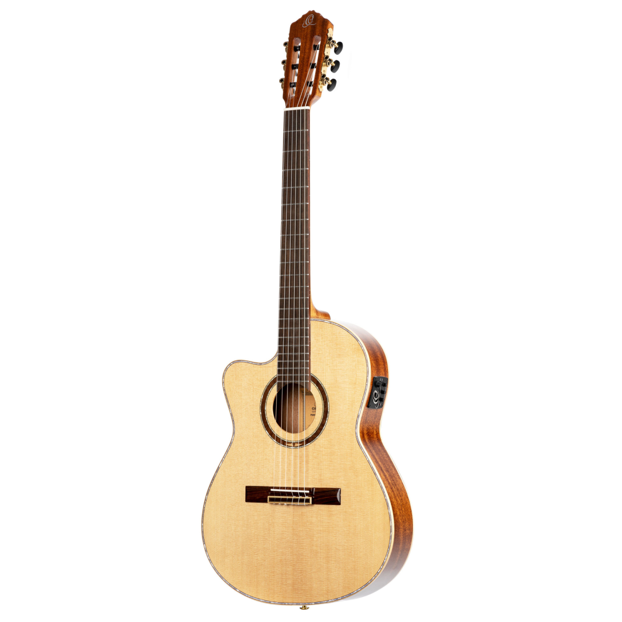ORTEGA Performer Series 4/4 Thinline Classical Guitar 6-String Lefty - Natural + Gig Bag RCE138-T4-L