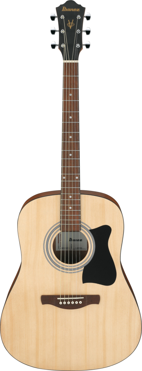 IBANEZ Jampack Acoustic Guitar Set 6-String - Open Pore Natural + Gig Bag, Strap, Tuner & Picks V50NJP-OPN