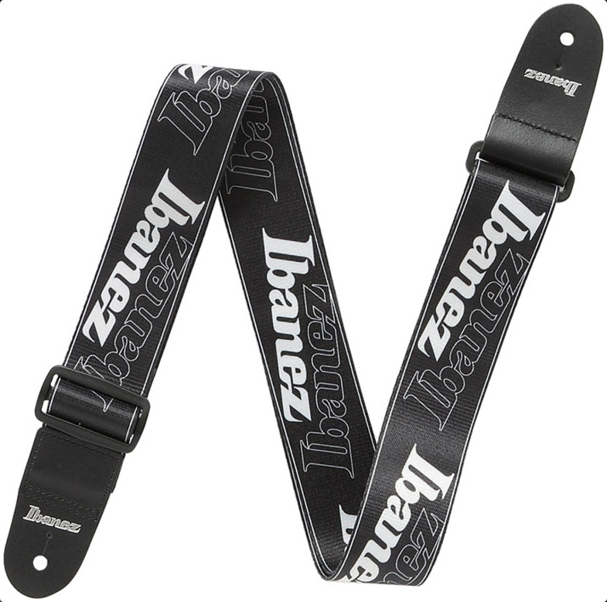 IBANEZ Design Strap - Black/White Logos GSD50-P6
