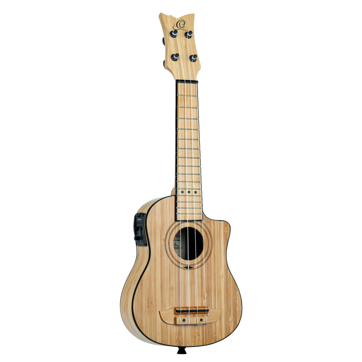ORTEGA Bamboo Series Soprano Ukulele 4 String - Solid Bamboo Natural + Bag RUNAB-SO