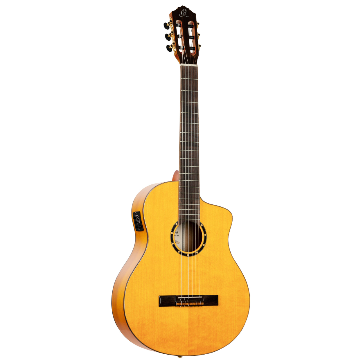 ORTEGA Family Series Pro 4/4 Acoustic Guitar 6 String - Solid Spruce / Cypress Gloss Stain Yellow + Gig Bag RCE170F