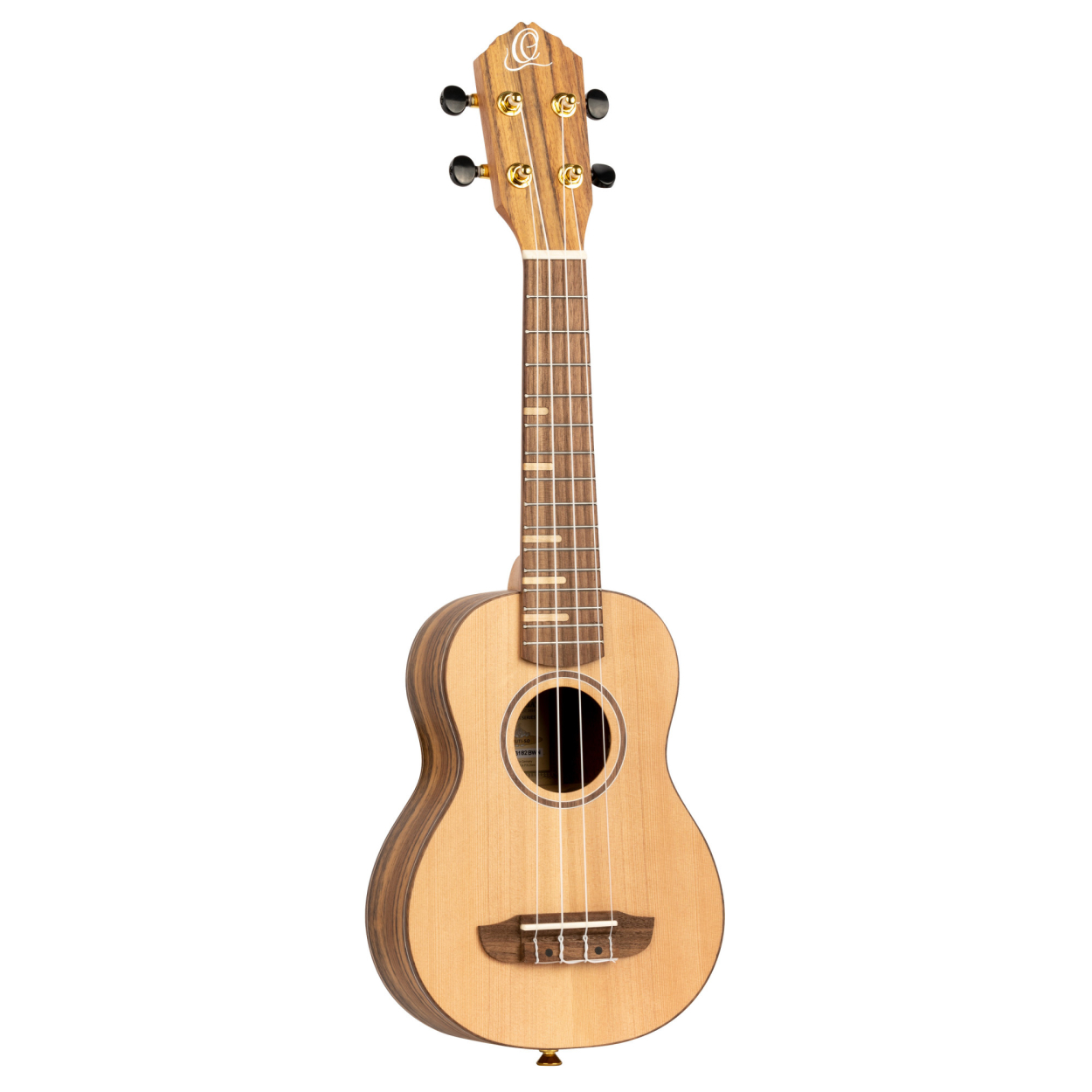 ORTEGA Timber Series Soprano Ukulele 4 String - Solid Cedar / Walnut Natural + Bag RUTI-SO