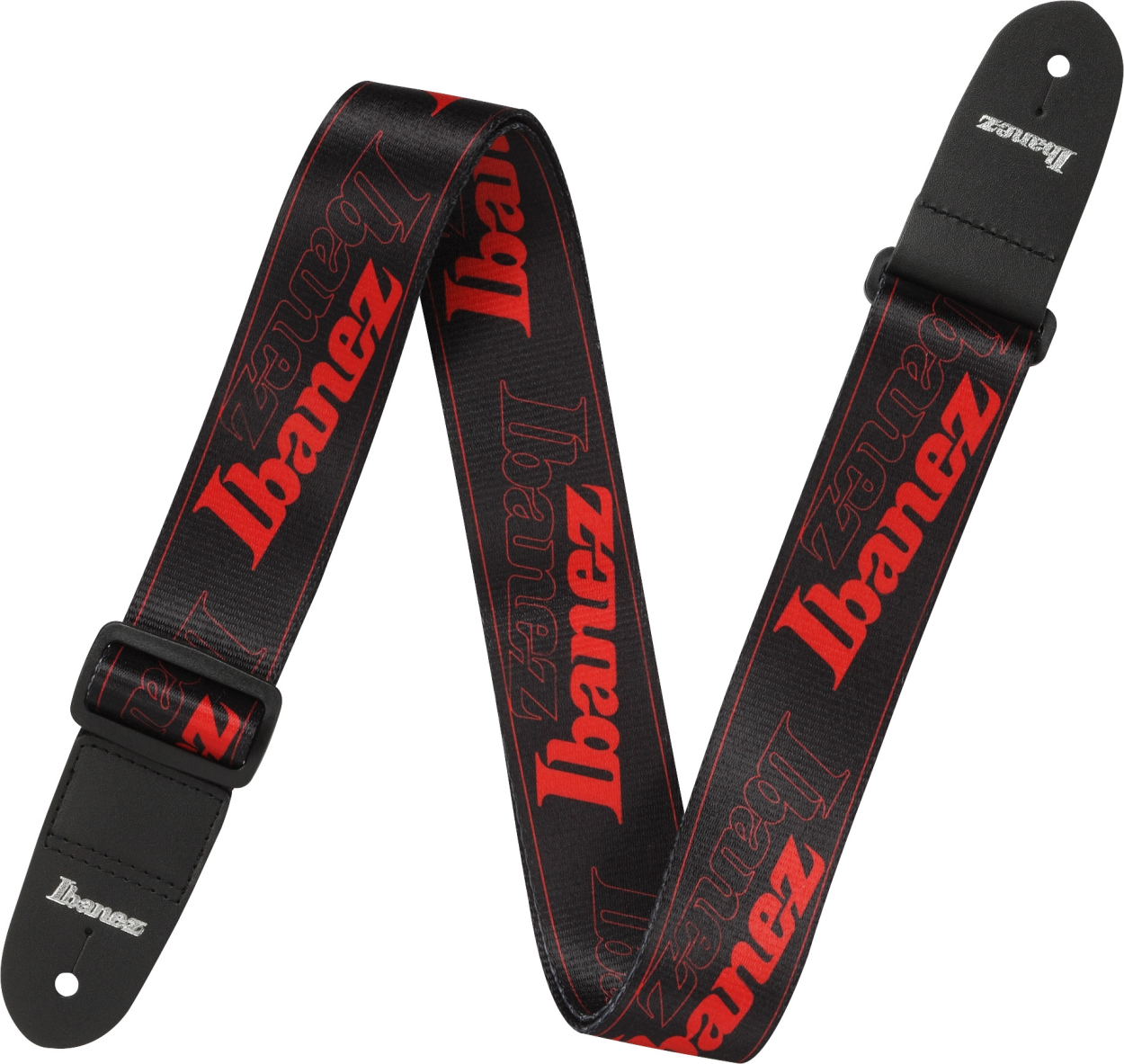 IBANEZ Design Strap - Black/Red Logos GSD50-RD