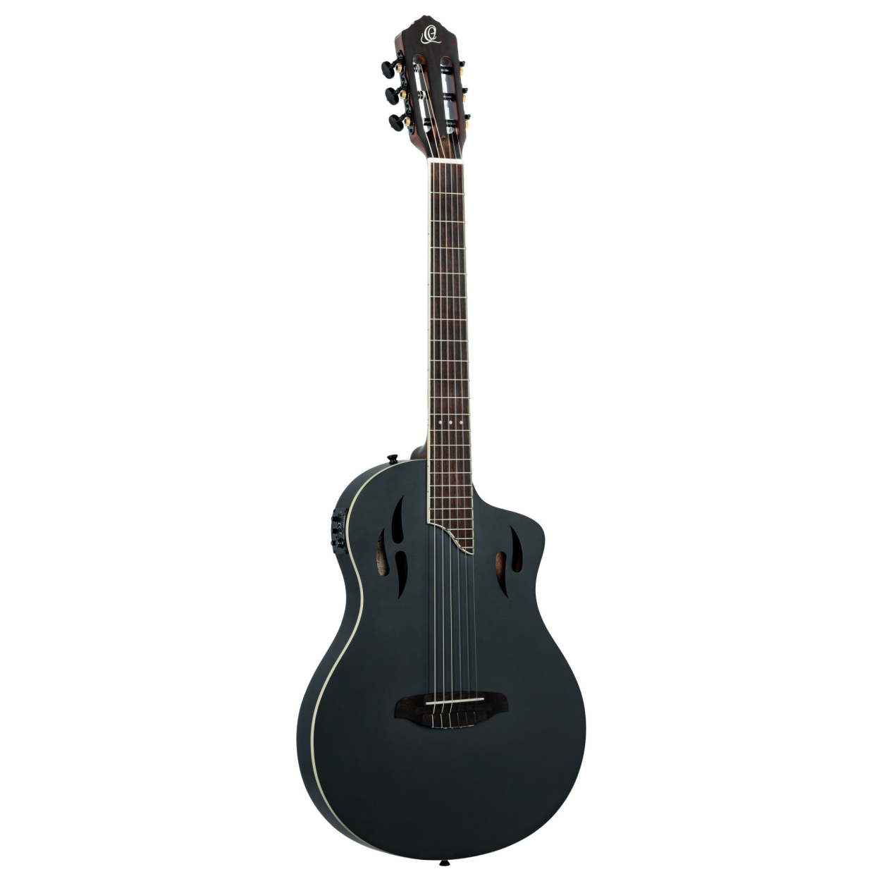 ORTEGA TourPlayer DeLuxe Nylon String Guitar 6-String - Spruce Black + Gig Bag RTPSTD-SBK