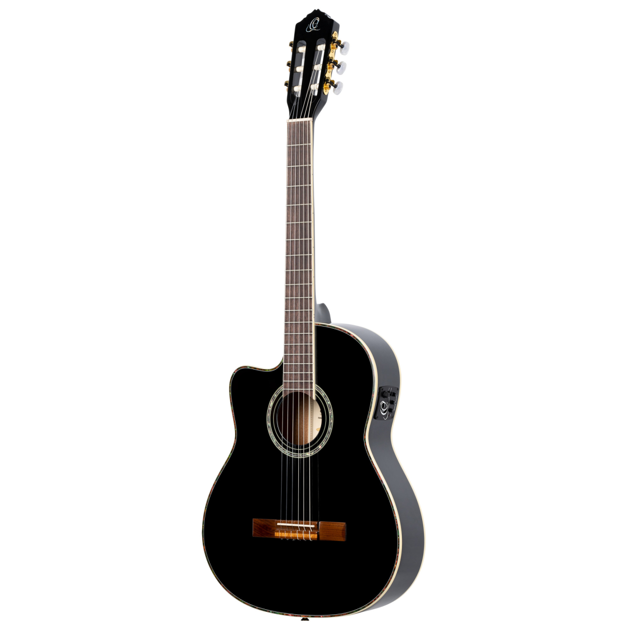 ORTEGA Family Series Pro 4/4 Classical Guitar 6 String Lefty - Solid Spruce / Mahogany Black + Bag RCE145LBK