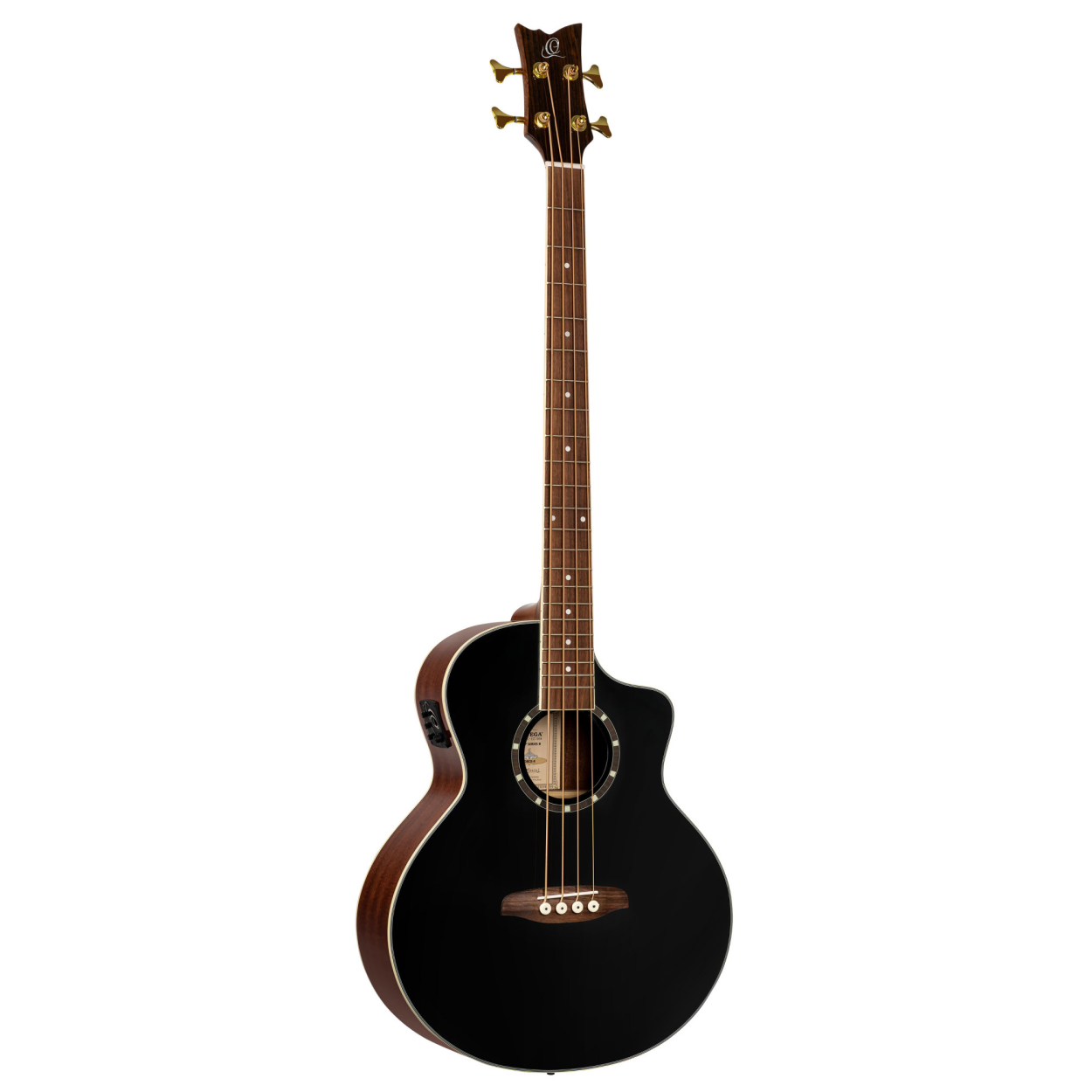 ORTEGA Deep Series 8 Medium Scale Acoustic Bass 4 String - Spruce / Mahogany Black D8CE-4