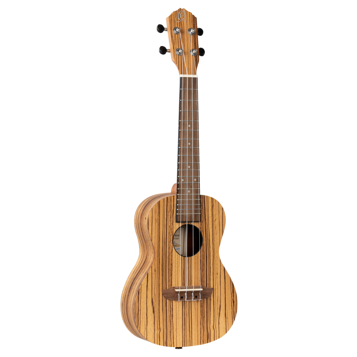 ORTEGA Timber Series Concert Ukulele 4 String - Zebrawood Natural + Bag RFU11Z