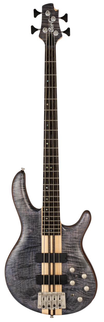 CORT Bass Guitar, A4 Plus FMMH, Open Pore Blue Black