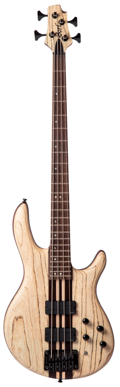 CORT Bass Guitar, A4 Ultra, Etched Natural Black, Softcase