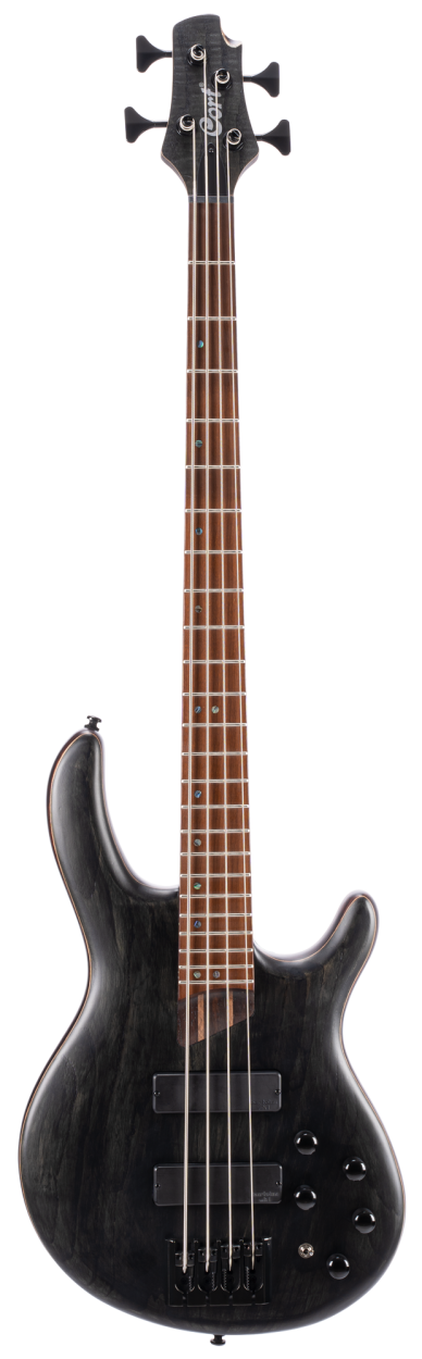 CORT Bass Guitar, B4 Element, Open Pore Trans Black
