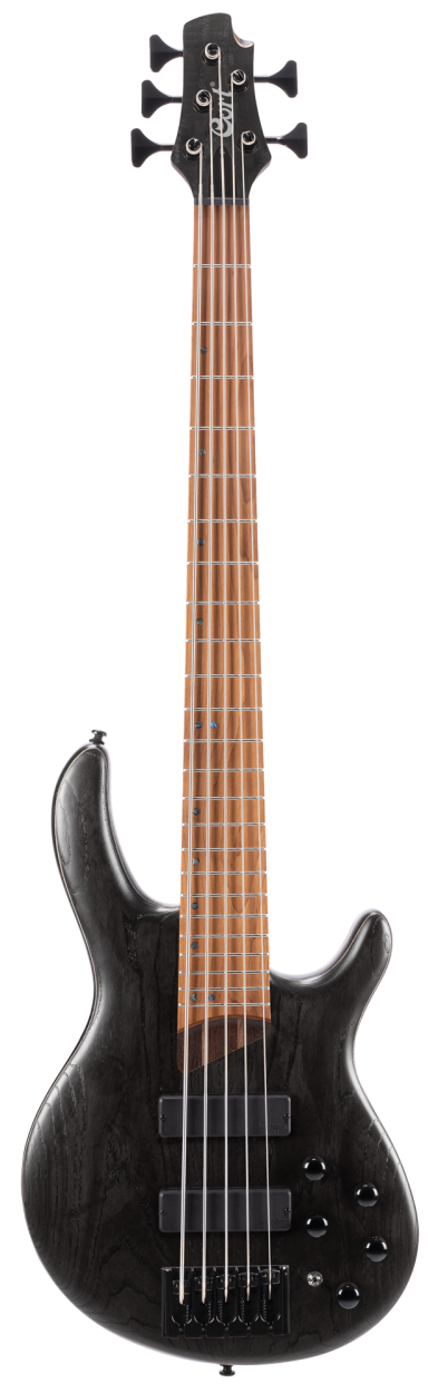 CORT Bass Guitar, B5 Element, Open Pore Trans Black, 5-String