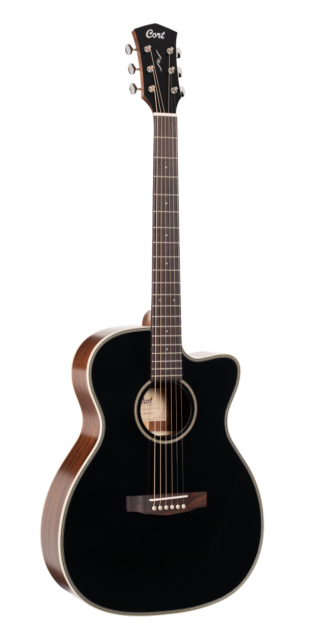 CORT Steel String Guitar, Essence OC4, Black Top Natur Semi Gloss, Preamp