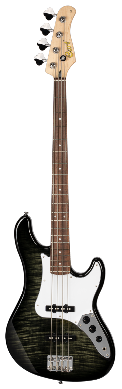 CORT Bass Guitar, GB24JJ, Trans Black