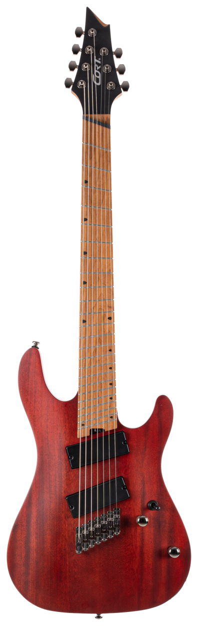 CORT Electric Guitar, KX307MS, Open Pore Mahogany, 7-String