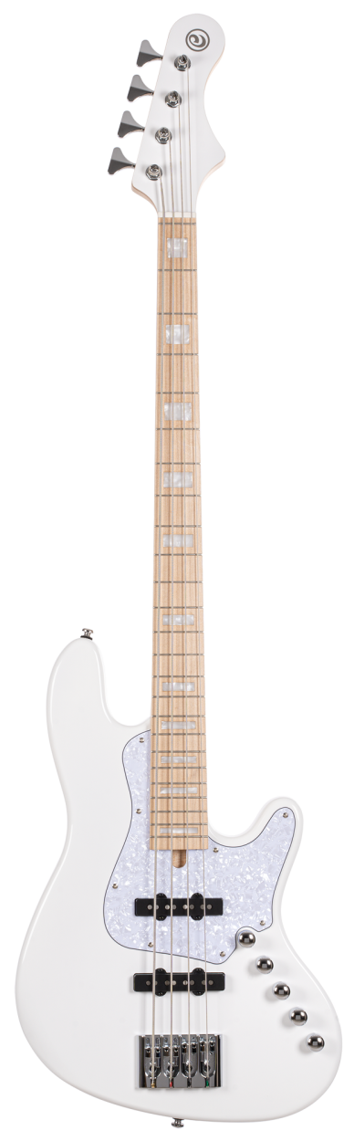 CORT Bass Guitar, Elrick NSJ4, White, Softcase