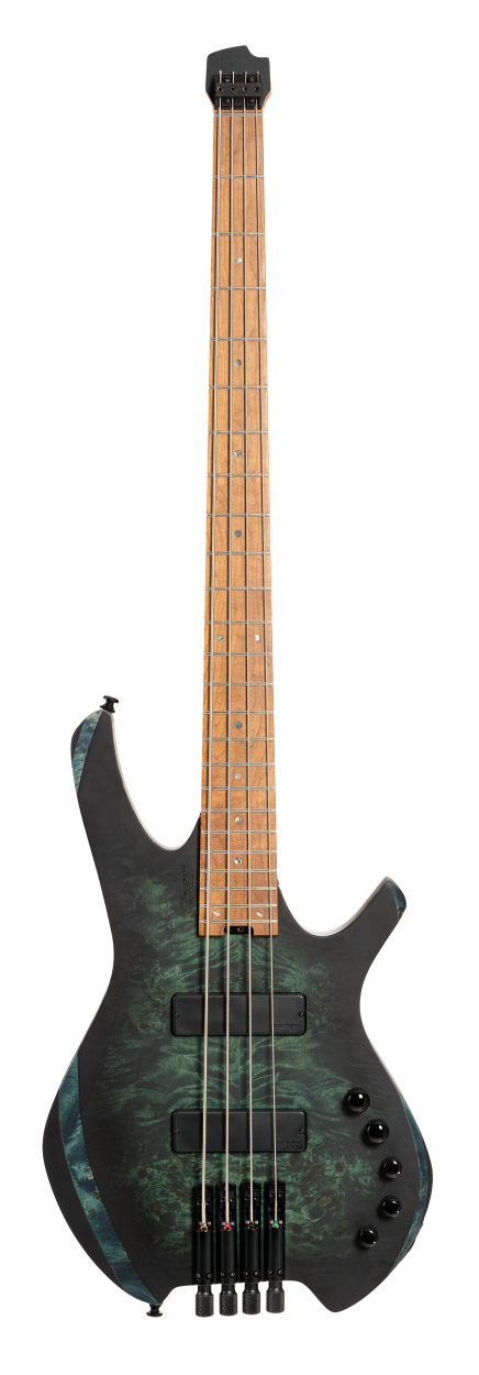 CORT Bass Guitar, SPACE 4, Star Dust Green, Gig Bag