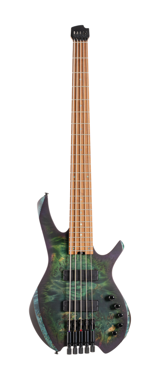 CORT Bass Guitar, SPACE 5, Star Dust Green, 5-String, Gigbag